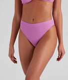 High Waist Ribbed Bikini Bottoms