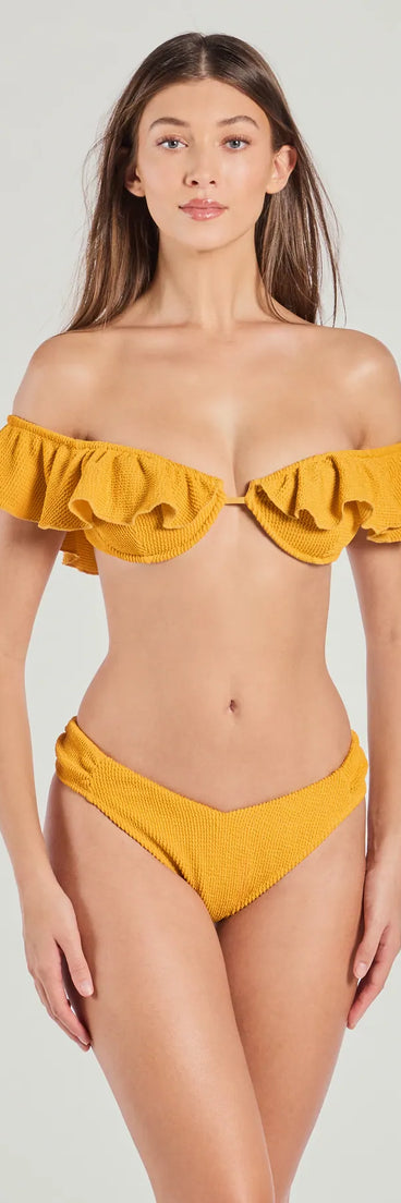 Sunny Dream V-Cut Scrunched Bikini Bottoms