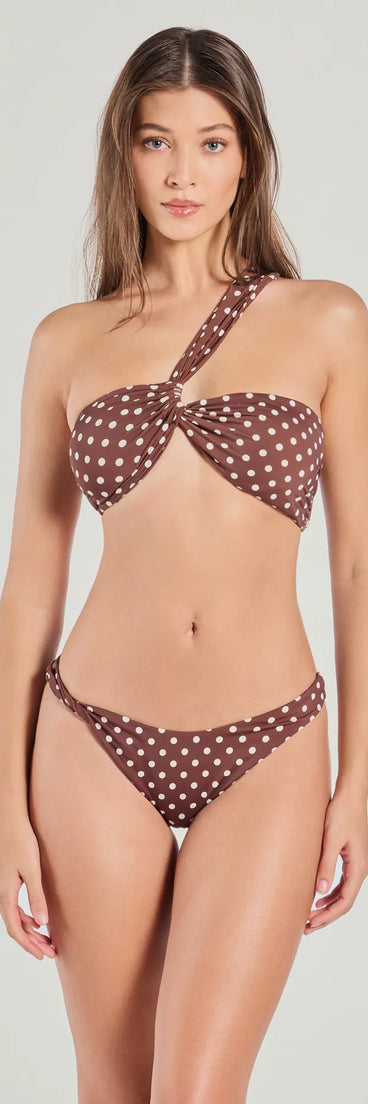 Flirty Style Polka Dot Twisted Bikini Bottoms