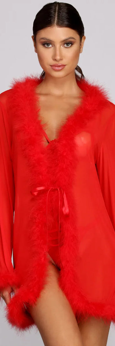 So Seductive Short Mesh Robe