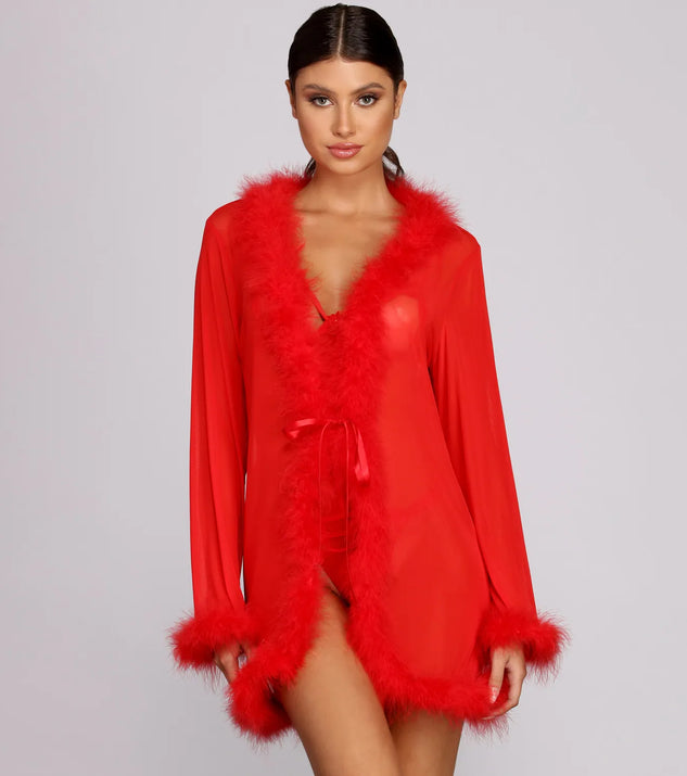 So Seductive Short Mesh Robe