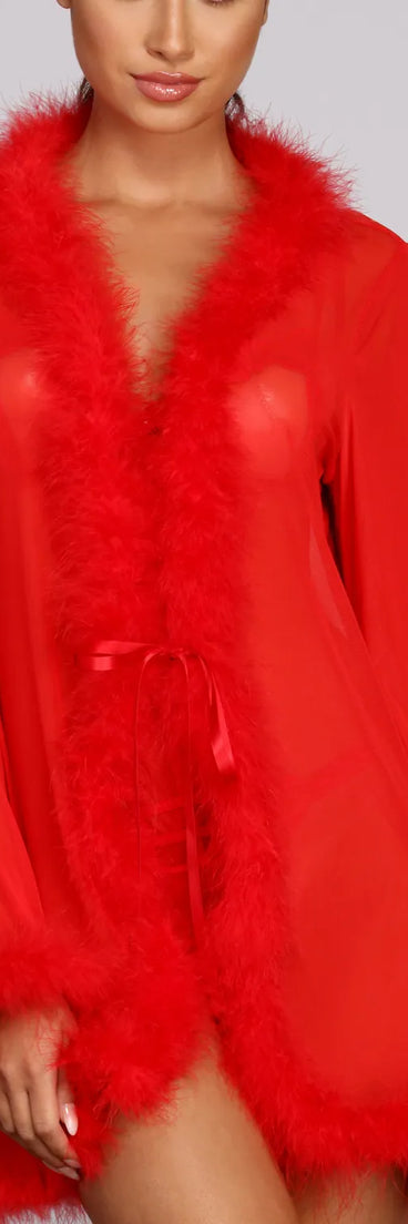 So Seductive Short Mesh Robe