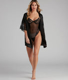 A Moment In Lace Satin Robe
