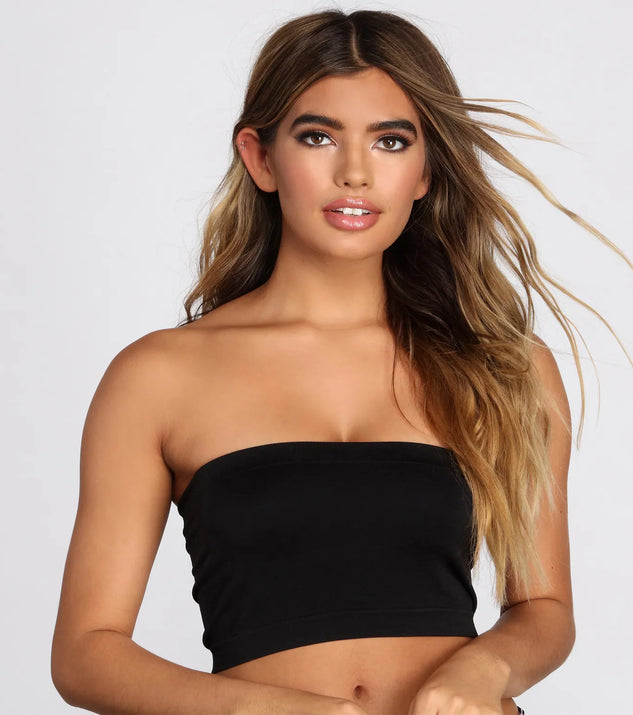 ★★Adairs★★ Essential Lip Crop Tee Black IY9664 Essential Bandeau | Windsor