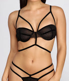 In The Sheer Glitter Mesh Bralette & Panty Set