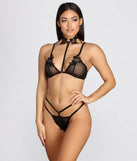 Floral Choker Bra + Panty Set
