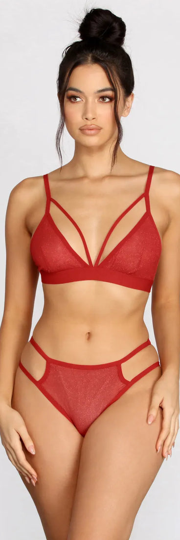 Feelin' Spicy Glitter Bralette + Panty Set