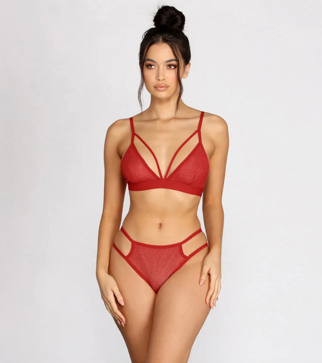 Feelin' Spicy Glitter Bralette + Panty Set