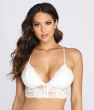 Hook And Eye Lace Triangle Bralette