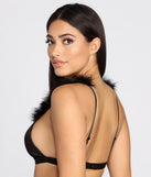 Forever Love Marabou Trim Bralette
