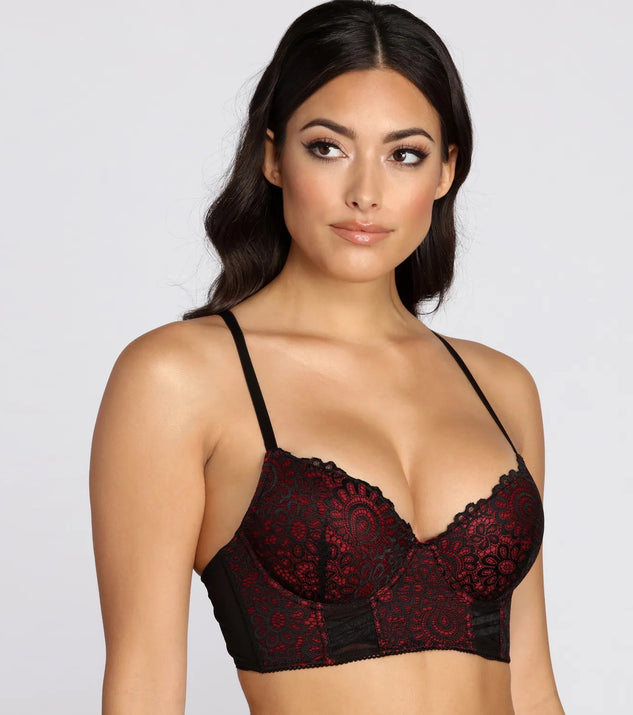 Dahlia Push Up Lattice Bra 2 Pack