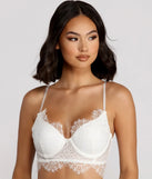 Longline Scalloped Lace Bralette