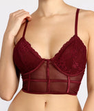 Sultry Sheer Mesh Long Line Bralette
