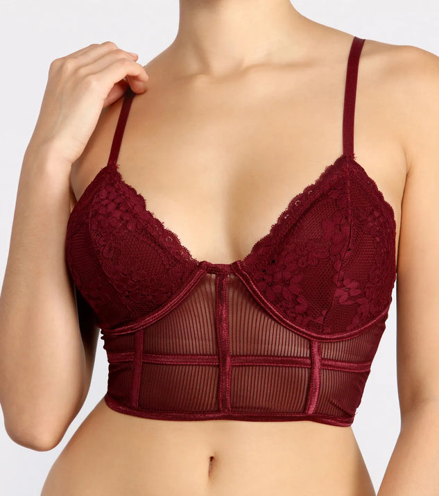 Sultry Sheer Mesh Long Line Bralette