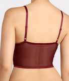 Sultry Sheer Mesh Long Line Bralette