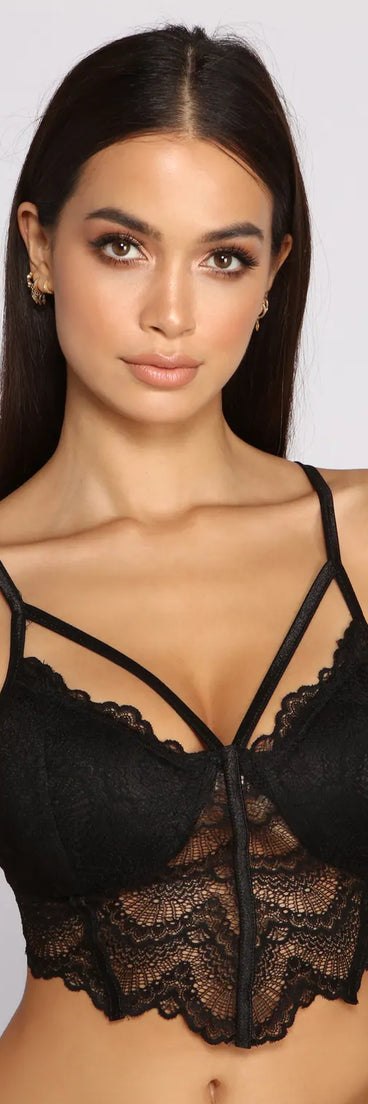Lace and Love Longline Caged Bralette