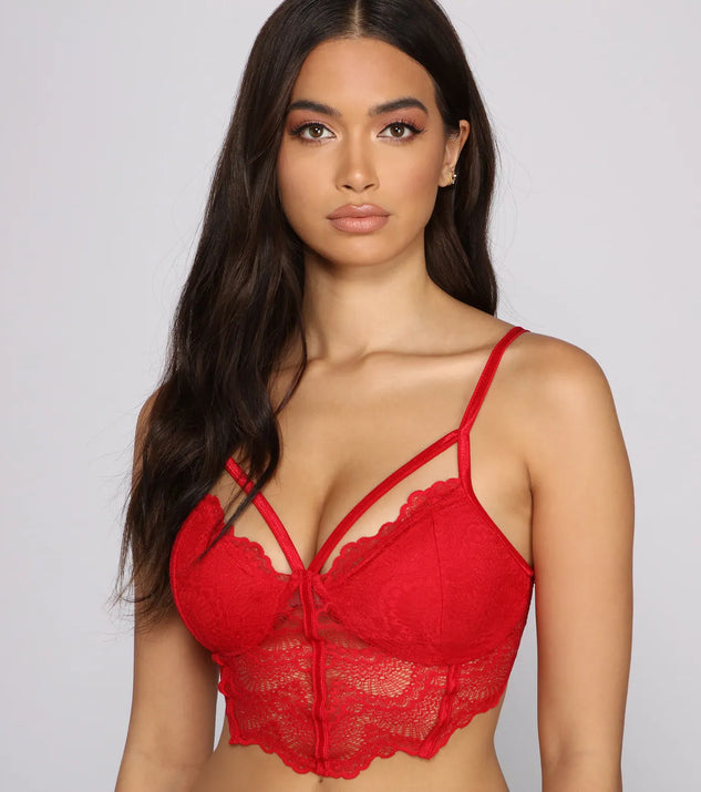 Lovestruck Caged Lace Longline Bra