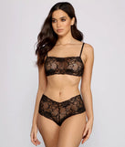 Lace Bralette and Boy Shorts Set