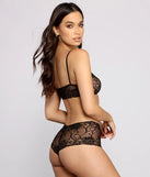 Lace Bralette and Boy Shorts Set