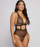 Keeping Knit Sultry Fishnet Teddy