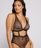 Keeping Knit Sultry Fishnet Teddy