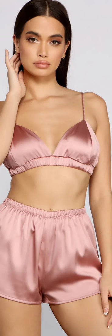 Dreaming of Luxe Satin Pajama Bralette