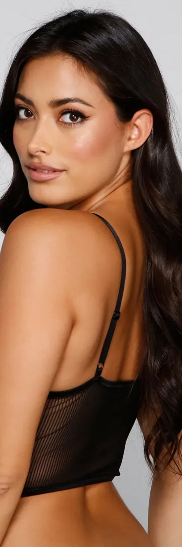 Sultry Lace Glam Longline Bralette