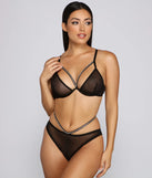 Rhinestone Caged Bra And Panty Set