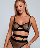 Edgy Babe Fishnet Bra And Panty Set