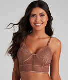 Sheer Ambition Longline Lace Bralette