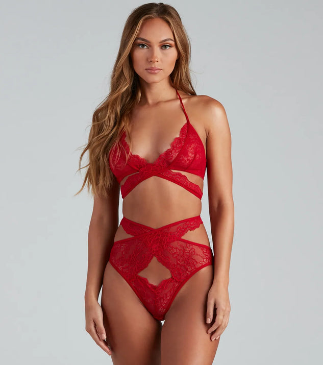 Wrapped In Lace Sultry Bra And Panty Set