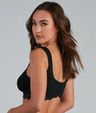 Flirty Lace Trim Scoop Neck Bralette
