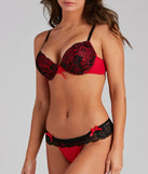 Sultry Lace Detail Bra And Panty Set