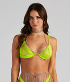 Feel The Beat Rhinestone Choker Bra