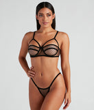 XOXO Mesh Polka Dot Bra And Panty