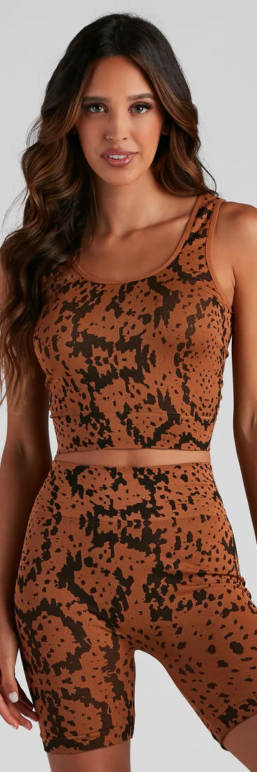 Slay In Snake Seamless Longline Bralette