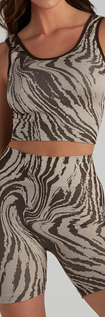 Sassy Swirls Seamless Longline Bralette