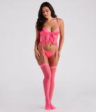 Fire 'N' Desire Bustier Garter Lingerie Set