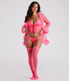 Fire 'N' Desire Bustier Garter Lingerie Set