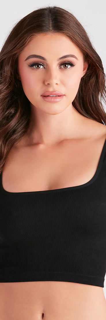 Forever A Staple Seamless Knit Bra Top