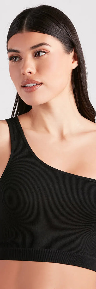 Relax A Little Seamless One-Shoulder Tank Bra