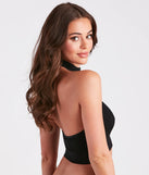 Everyday Basic Seamless Mock Neck Halter Top