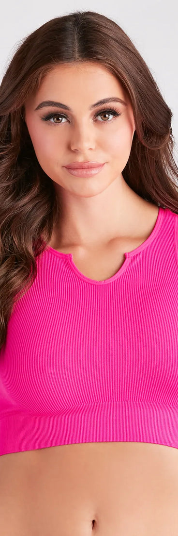 Iconic Basic Seamless Knit Bra Top