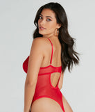 Tempting Chic Sheer Floral Lace Bodysuit