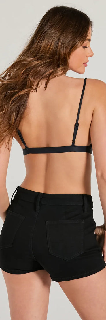 Perfectly Romantic Lace Trim Triangle Bralette