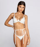 In It For The Romance Rhinestone Garter Belt