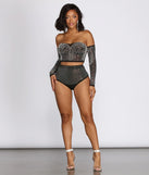 Beautifully Beaded Rhinestone And Pearl Crop Briefs