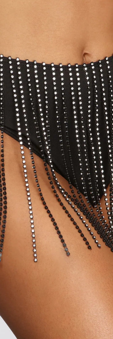 Temperatures Rising High Waist Fringe Briefs