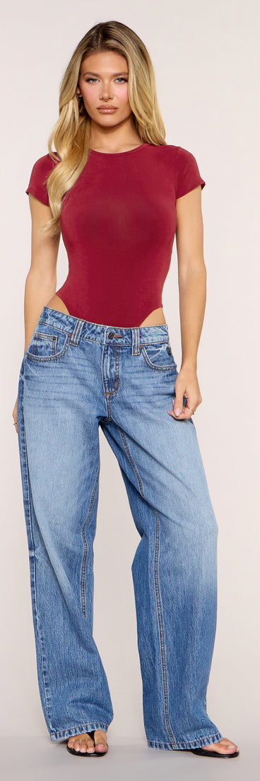 Easy Base Short Sleeve Crew Neck Bodysuit