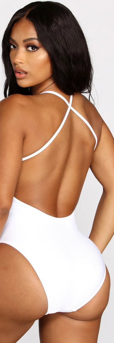 Summer Stunner Lace Up Swimsuit